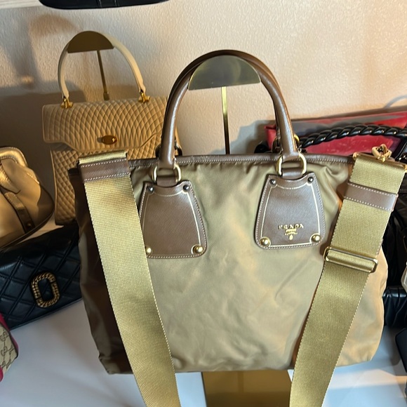 Prada EUC Crossbody or Handbag Leather and Nylon - Picture 1 of 9